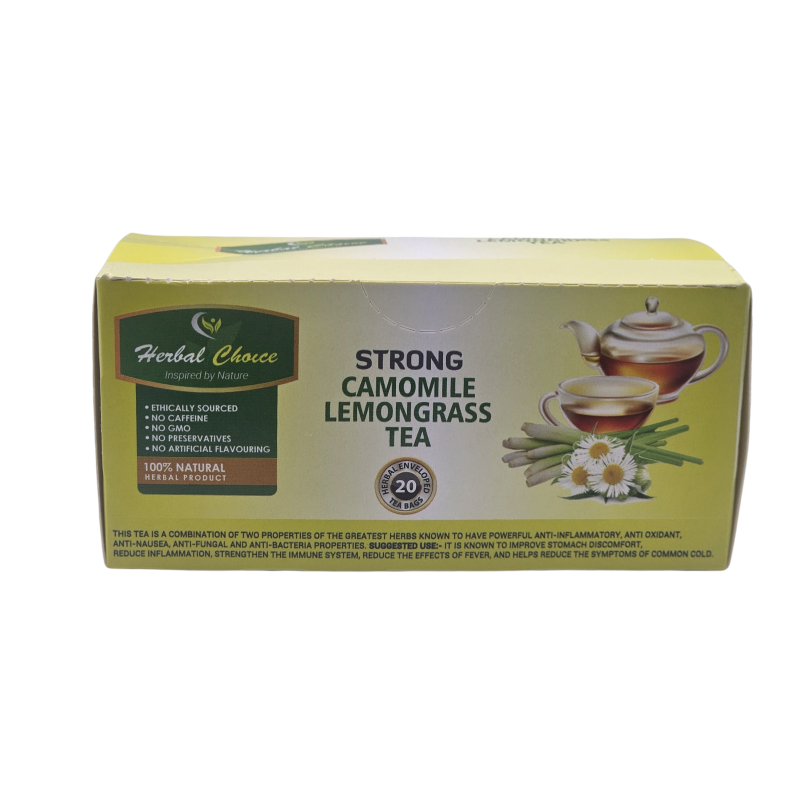Strong Camomile and Lemongrass Tea Herbal Choice Teas 20 Tea Bags