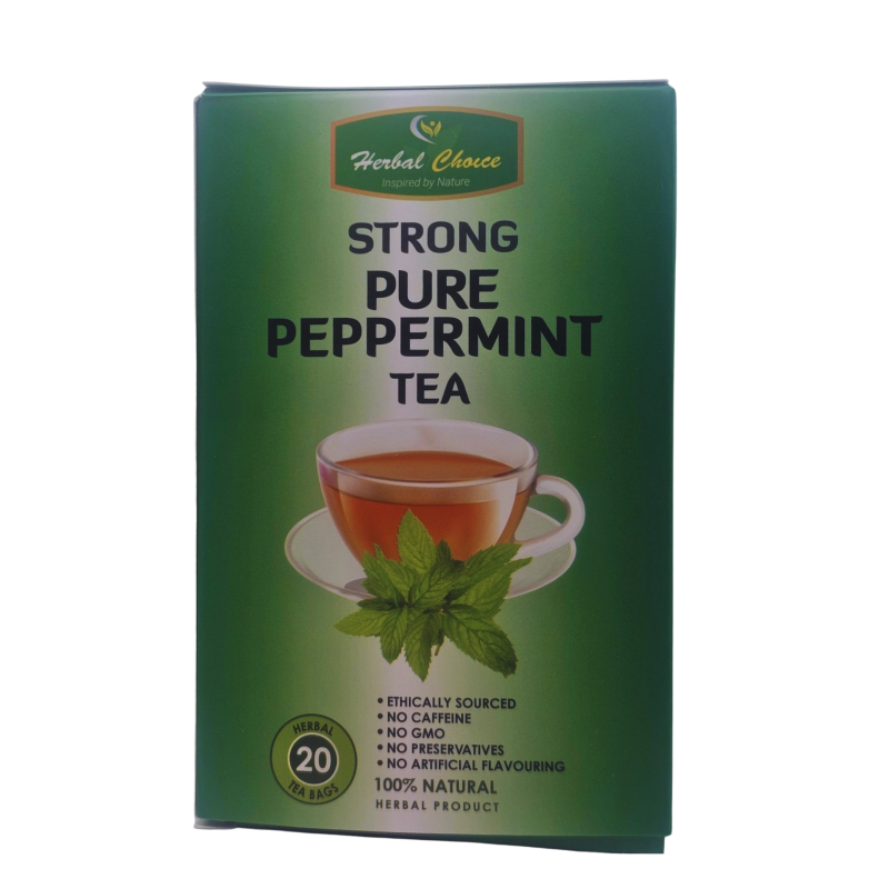 Strong Pure Peppermint Tea Herbal Choice Teas 20 Caffeine-Free Tea Bags