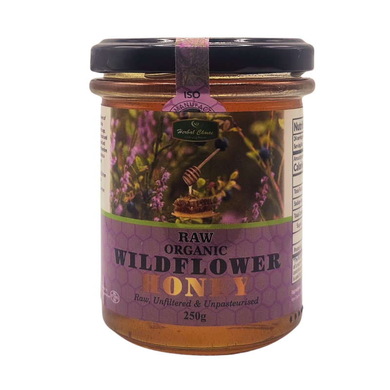 Organic Raw Wildflower Honey 250g Herbal Choice Pure EU Sourced Honey
