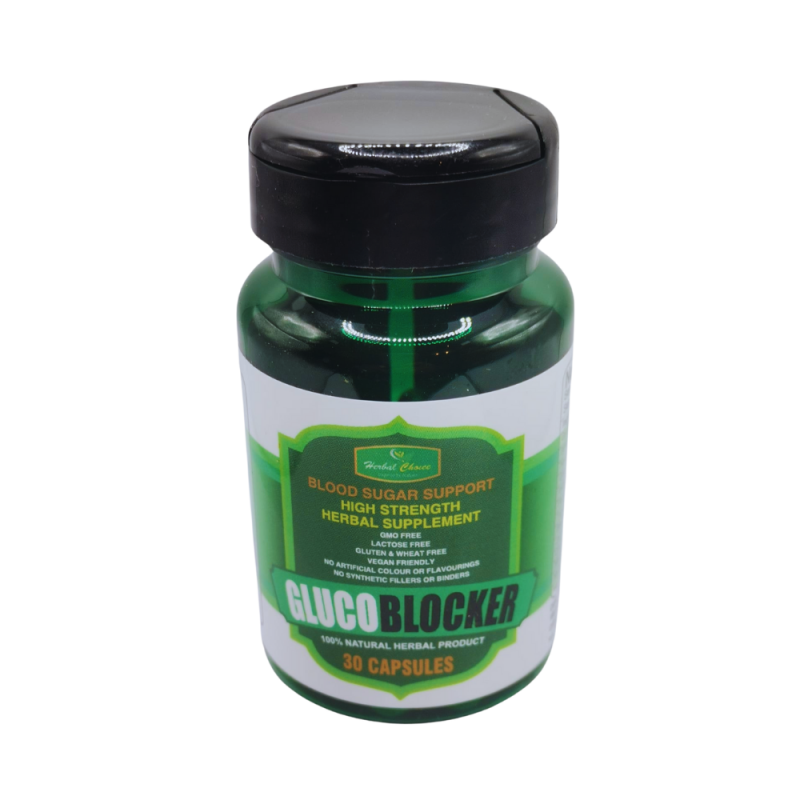 Herbal Choice GlucoBlocker high strength blood sugar support herbal supplement capsules