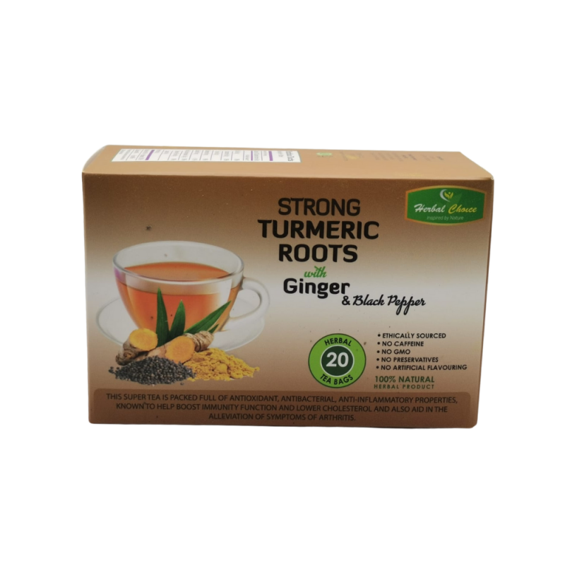 Strong Turmeric Ginger with Black Pepper Tea Herbal Choice Tea Bags