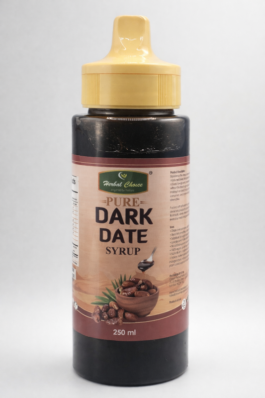 Herbal Choice Pure Dark Date Syrup 250ml natural date sweetener bottle