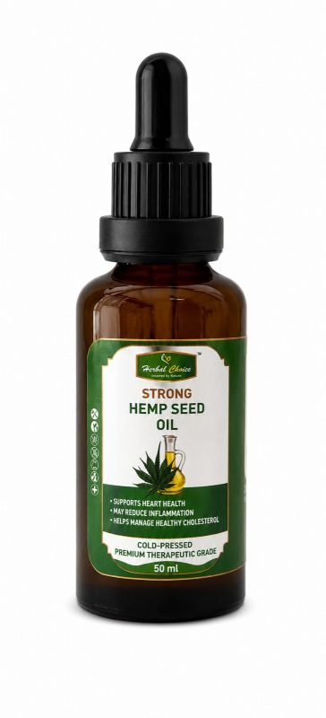 Herbal Choice Strong Hemp Seed Oil 50ml cold pressed natural hemp oil